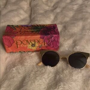 Powder Exquisite Black and Gold Sunglasses
